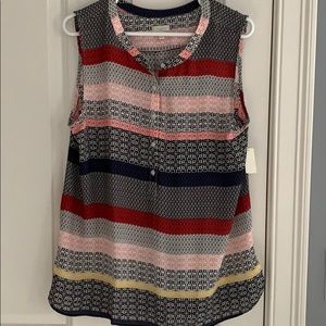 Talbots NWT sleeveless blouse size L